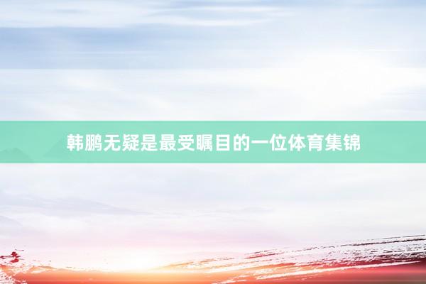 韩鹏无疑是最受瞩目的一位体育集锦