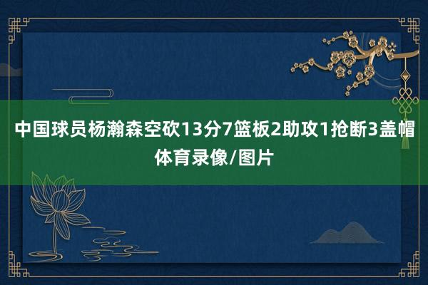 中国球员杨瀚森空砍13分7篮板2助攻1抢断3盖帽体育录像/图片