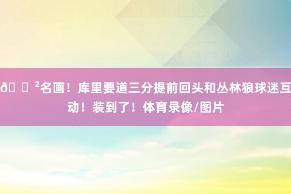 😲名画！库里要道三分提前回头和丛林狼球迷互动！装到了！体育录像/图片