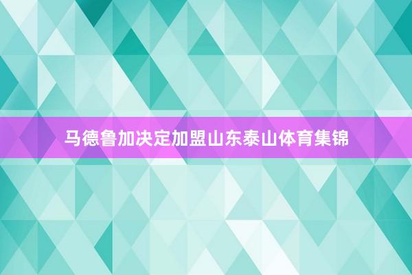 马德鲁加决定加盟山东泰山体育集锦