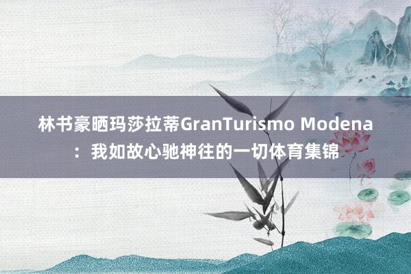 林书豪晒玛莎拉蒂GranTurismo Modena：我如故心驰神往的一切体育集锦
