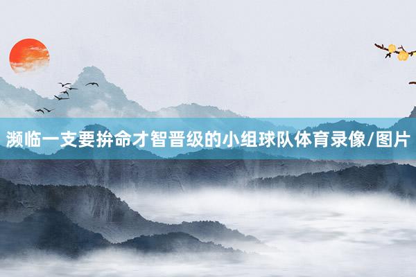 濒临一支要拚命才智晋级的小组球队体育录像/图片