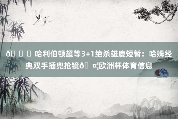 😂哈利伯顿超等3+1绝杀雄鹿短暂：哈姆经典双手插兜抢镜🤦欧洲杯体育信息