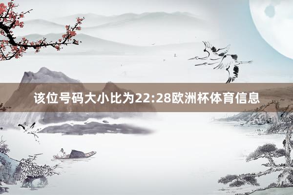 该位号码大小比为22:28欧洲杯体育信息