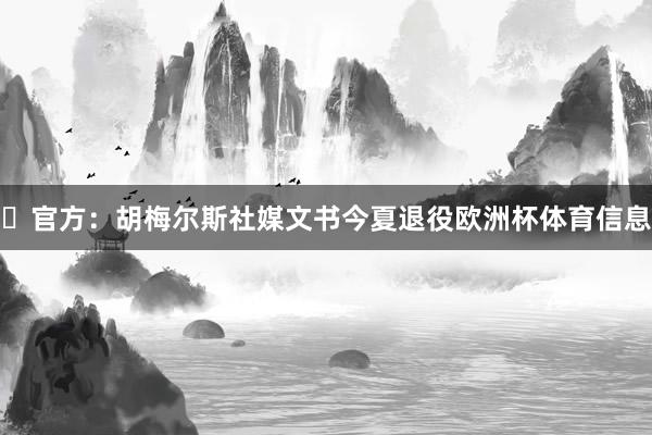 ⚡官方：胡梅尔斯社媒文书今夏退役欧洲杯体育信息