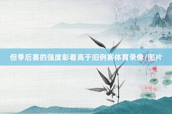 但季后赛的强度彰着高于旧例赛体育录像/图片