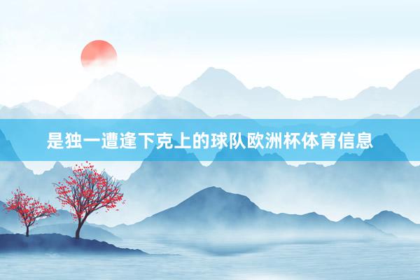 是独一遭逢下克上的球队欧洲杯体育信息