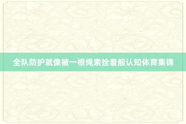 全队防护就像被一根绳索拴着般认知体育集锦