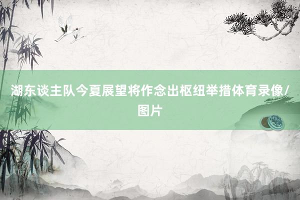 湖东谈主队今夏展望将作念出枢纽举措体育录像/图片