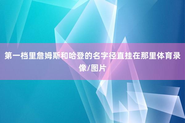第一档里詹姆斯和哈登的名字径直挂在那里体育录像/图片