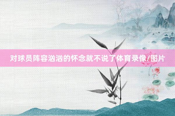 对球员阵容汹汹的怀念就不说了体育录像/图片