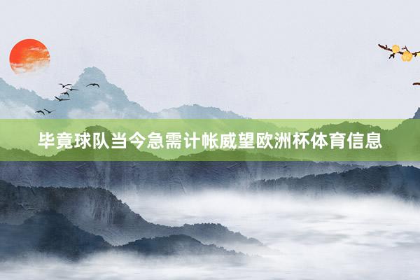 毕竟球队当今急需计帐威望欧洲杯体育信息