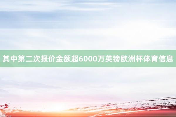 其中第二次报价金额超6000万英镑欧洲杯体育信息