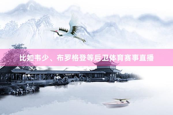 比如韦少、布罗格登等后卫体育赛事直播