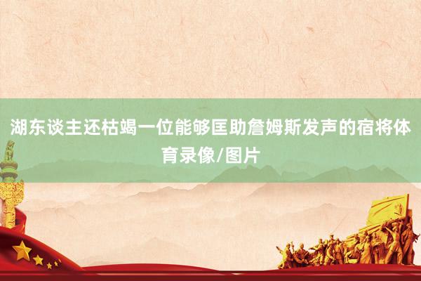 湖东谈主还枯竭一位能够匡助詹姆斯发声的宿将体育录像/图片