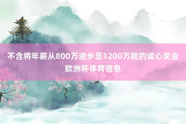 不含将年薪从800万进步至1200万欧的诚心奖金欧洲杯体育信息