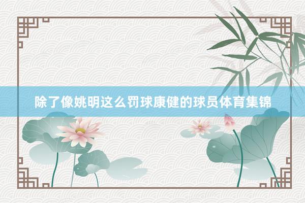 除了像姚明这么罚球康健的球员体育集锦