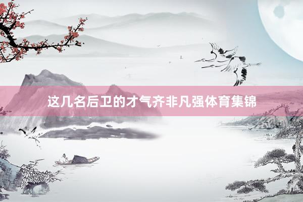 这几名后卫的才气齐非凡强体育集锦