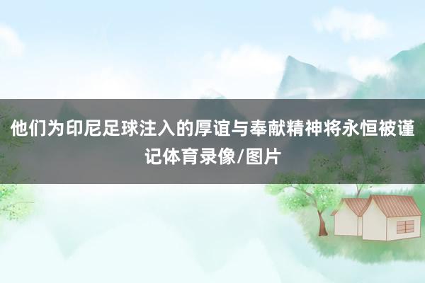 他们为印尼足球注入的厚谊与奉献精神将永恒被谨记体育录像/图片