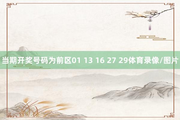 当期开奖号码为前区01 13 16 27 29体育录像/图片