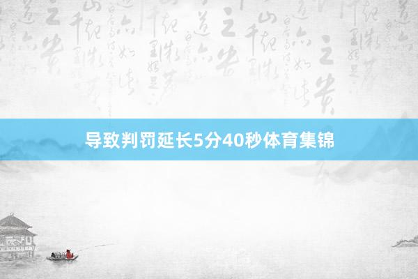 导致判罚延长5分40秒体育集锦