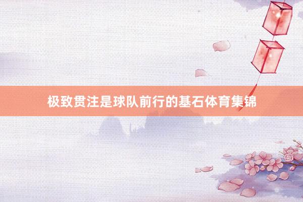 极致贯注是球队前行的基石体育集锦