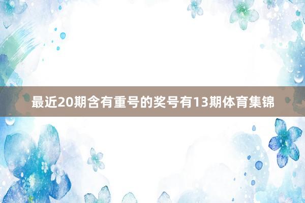 最近20期含有重号的奖号有13期体育集锦