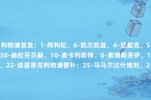 利物浦首发：1-阿利松、6-凯尔凯兹、4-范戴克、5-科纳特、30-弗林蓬、38-赫拉芬贝赫、10-麦卡利斯特、8-索博斯洛伊、18-加克波、11-萨拉赫、22-埃基蒂克利物浦替补：25-马马尔达什维利、2-戈麦斯、14-基耶萨、17-琼斯、26-罗伯逊、42-尼奥尼、47-卡尔文·拉姆塞、68-莫里森、73-恩古莫哈狼队首发：1-若泽·萨、2-多赫蒂、4-圣地亚哥·布埃诺、6-沃尔费、38-查丘