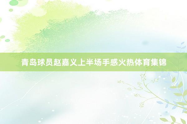 青岛球员赵嘉义上半场手感火热体育集锦
