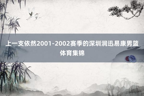 上一支依然2001-2002赛季的深圳润迅易康男篮体育集锦