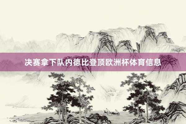 决赛拿下队内德比登顶欧洲杯体育信息