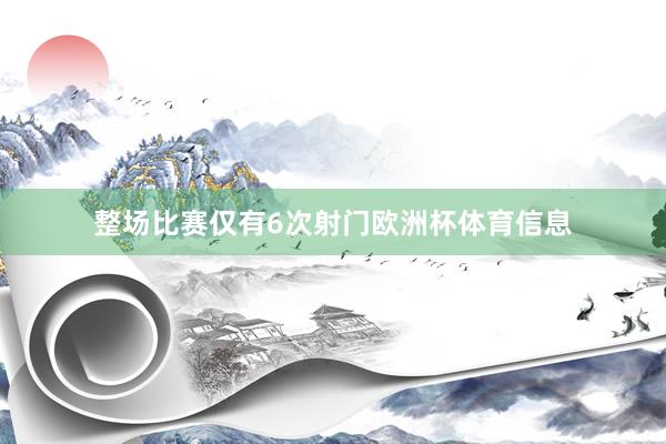 整场比赛仅有6次射门欧洲杯体育信息